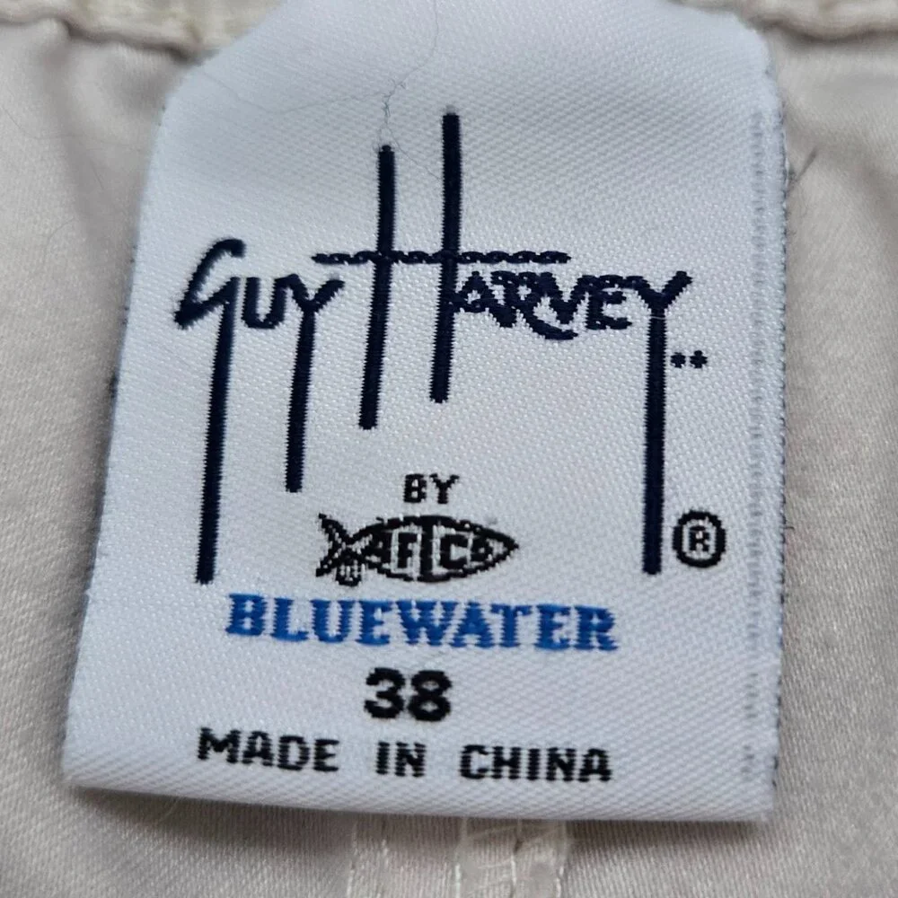 Guy Harvey x AFTCO Bluewater Board Shorts Men's Elastic‎ Back Waist Fishing 38